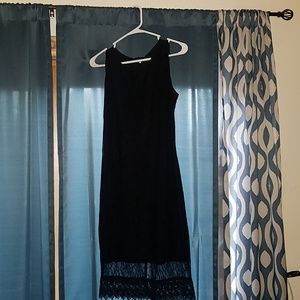 Woman's black lace dress